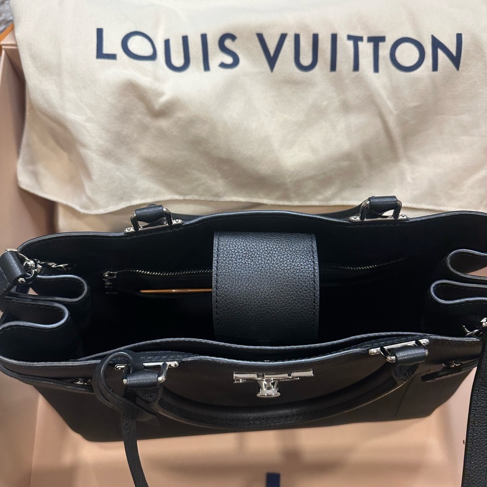 Louis Vuitton Black Tote with Silver Accents - Picture 10 of 15